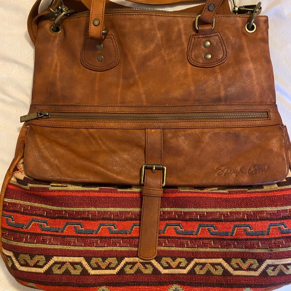 Sheryl Crow Genuine Leather Boho Messenger Bag